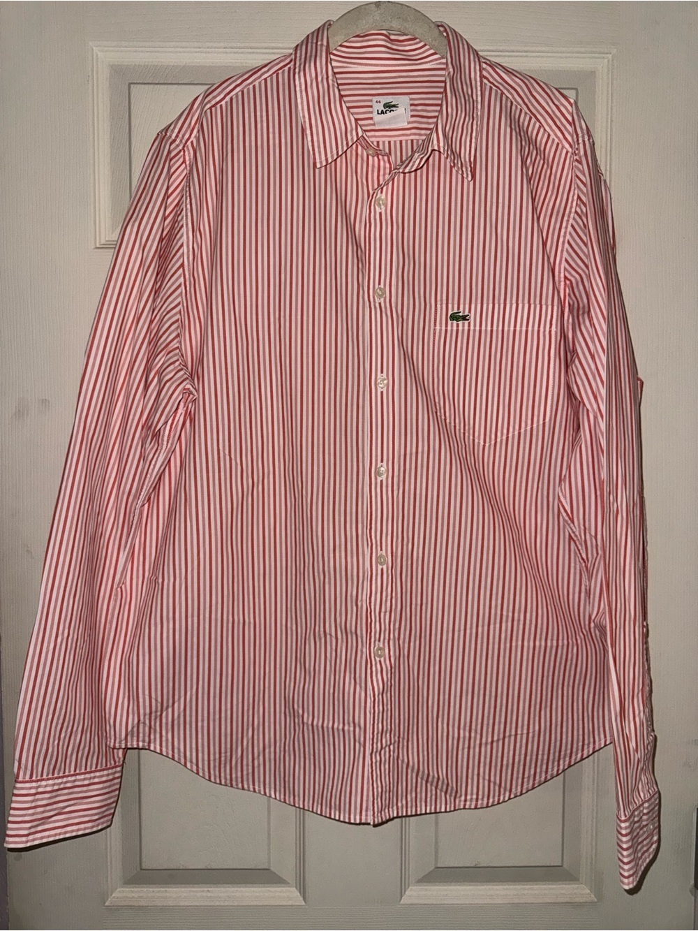 Lacoste Regular Fit Men’s Button Down Shirt 100% Cotton - Size 44 or XL